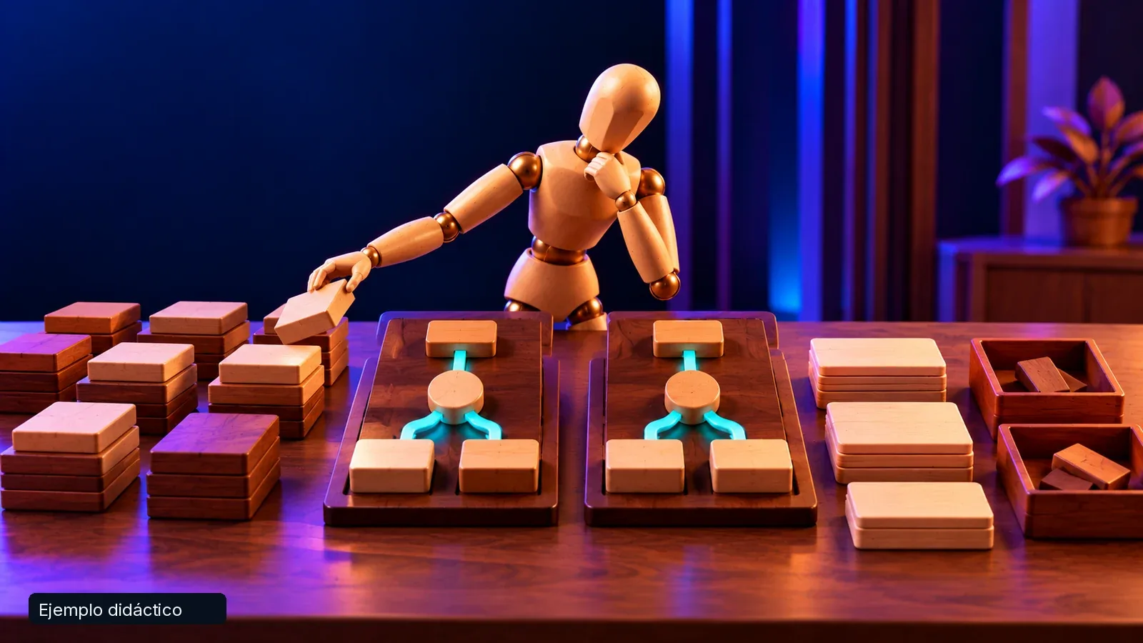 The illustrated character prepares equivalent inputs, outcomes and error queues to compare two processes.